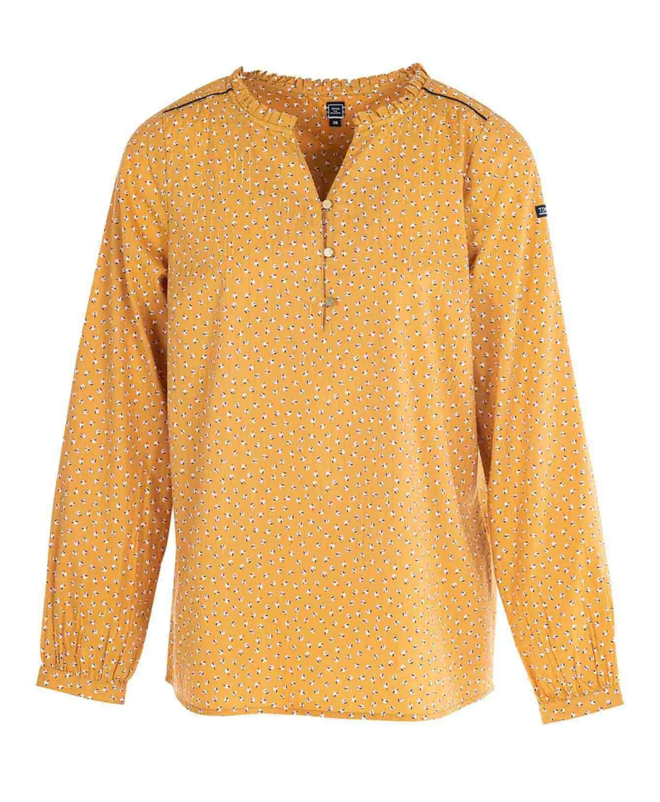 BLOUSE ML IMPRIME JAUNE BALDORE