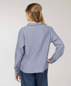 BLOUSE ML INDIGO COTOUEST