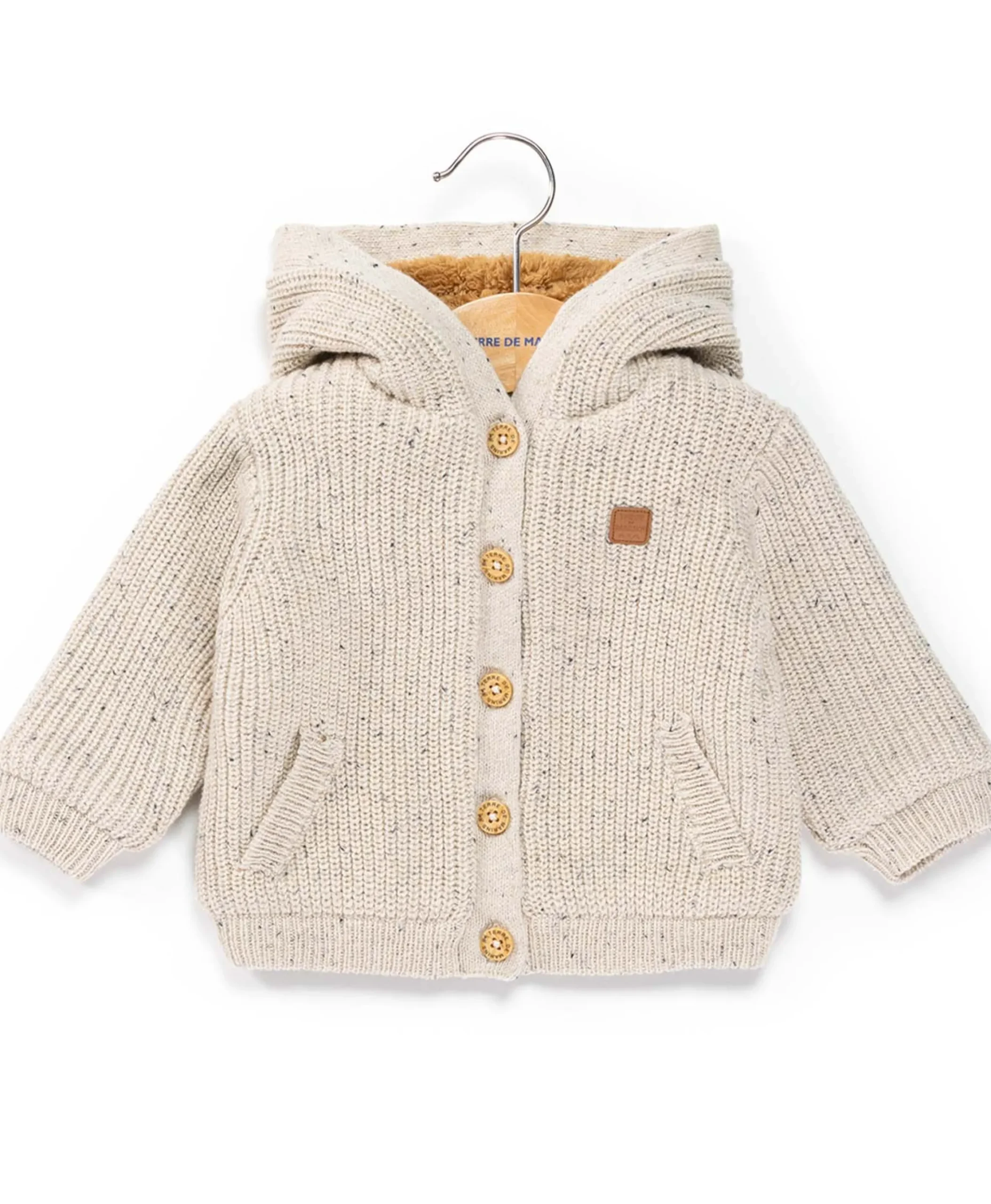 CARDIGAN TRICOT BEIGE PUCE GEORGES