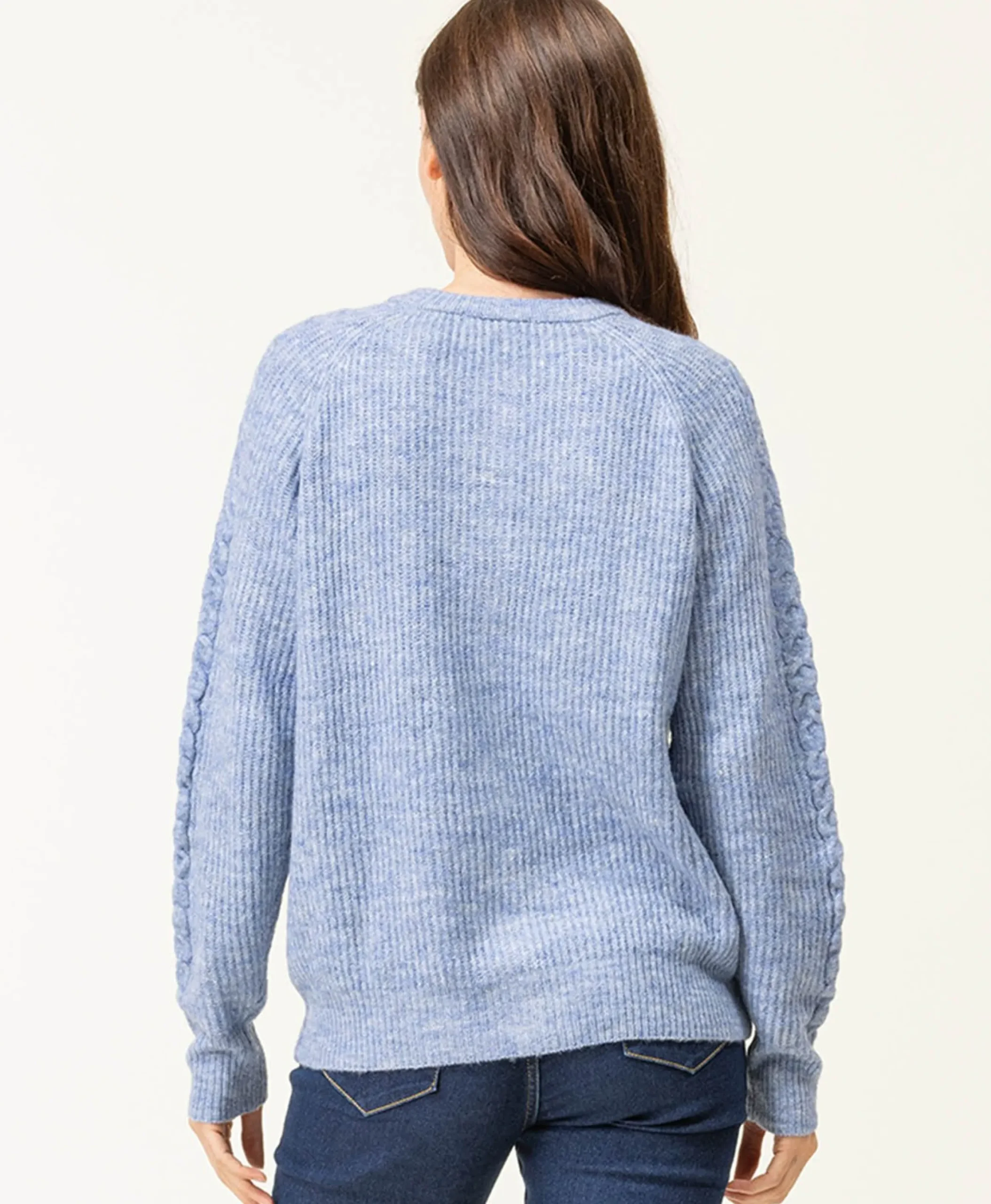 CARDIGAN TRICOT BLEU DELAVE GIPAK