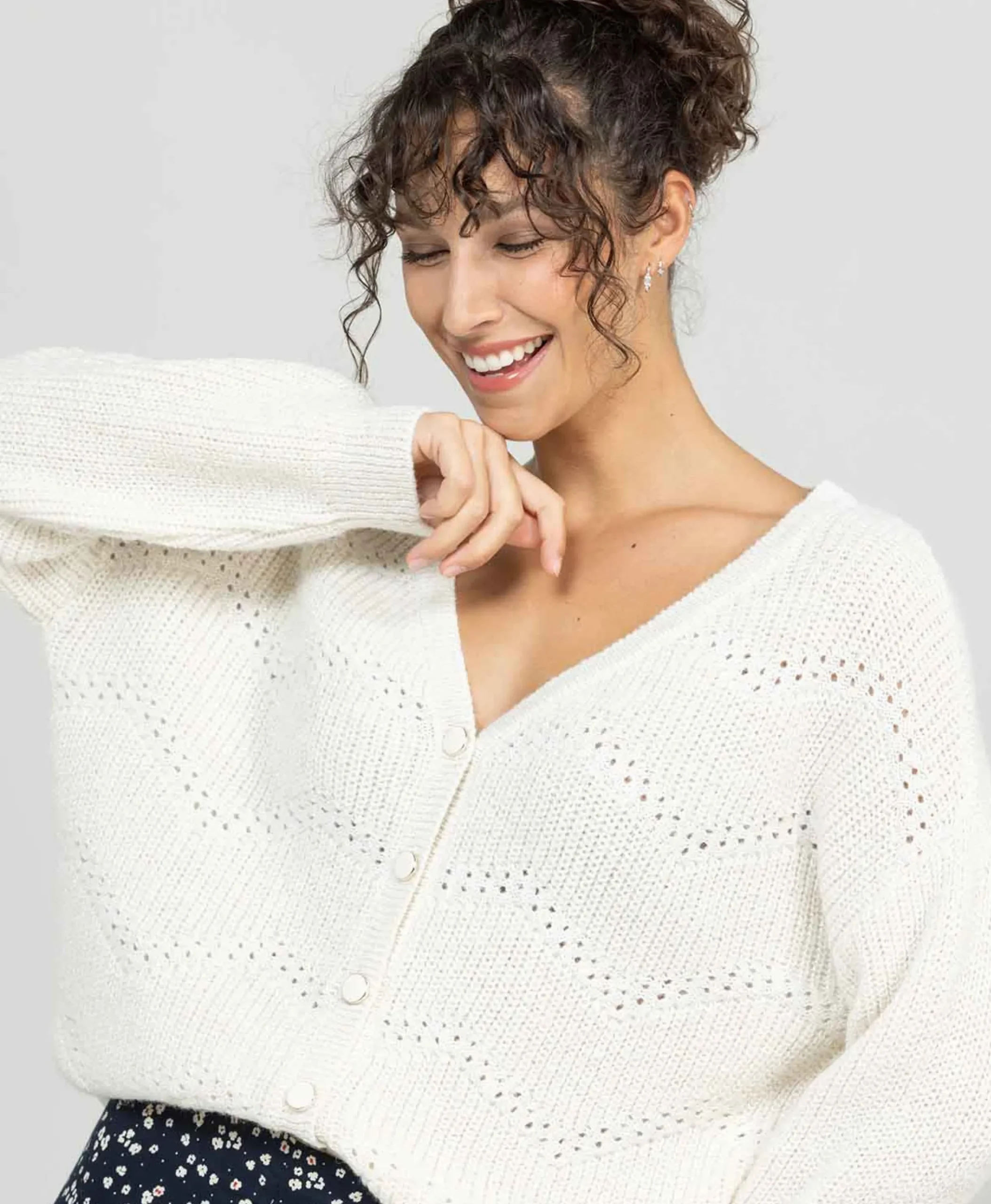 CARDIGAN TRICOT NATUREL TOKAINA