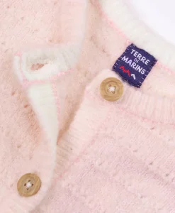 CARDIGAN TRICOT ROSE PALE CHARDI
