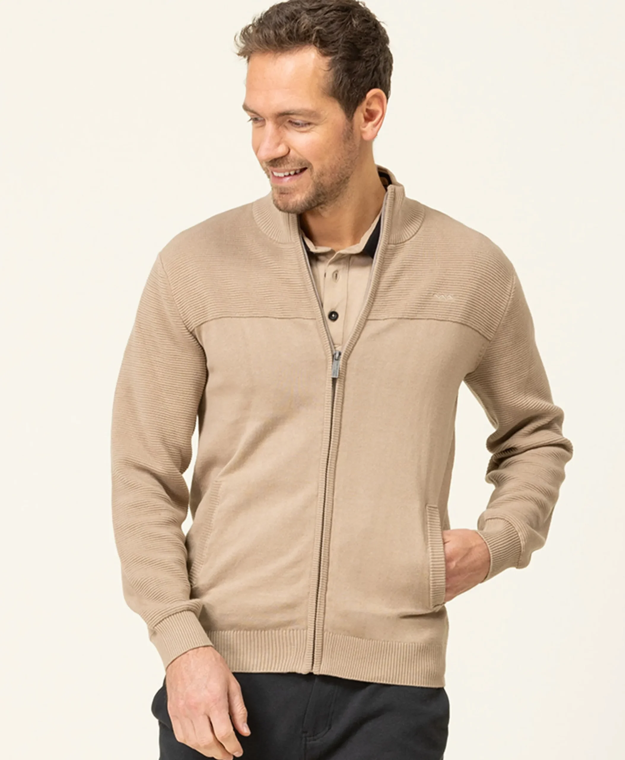 CARDIGAN TRICOT SABLE ICORO