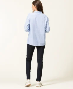 CHEMISE CHEMISIER ML BLEU CIEL CARLINA