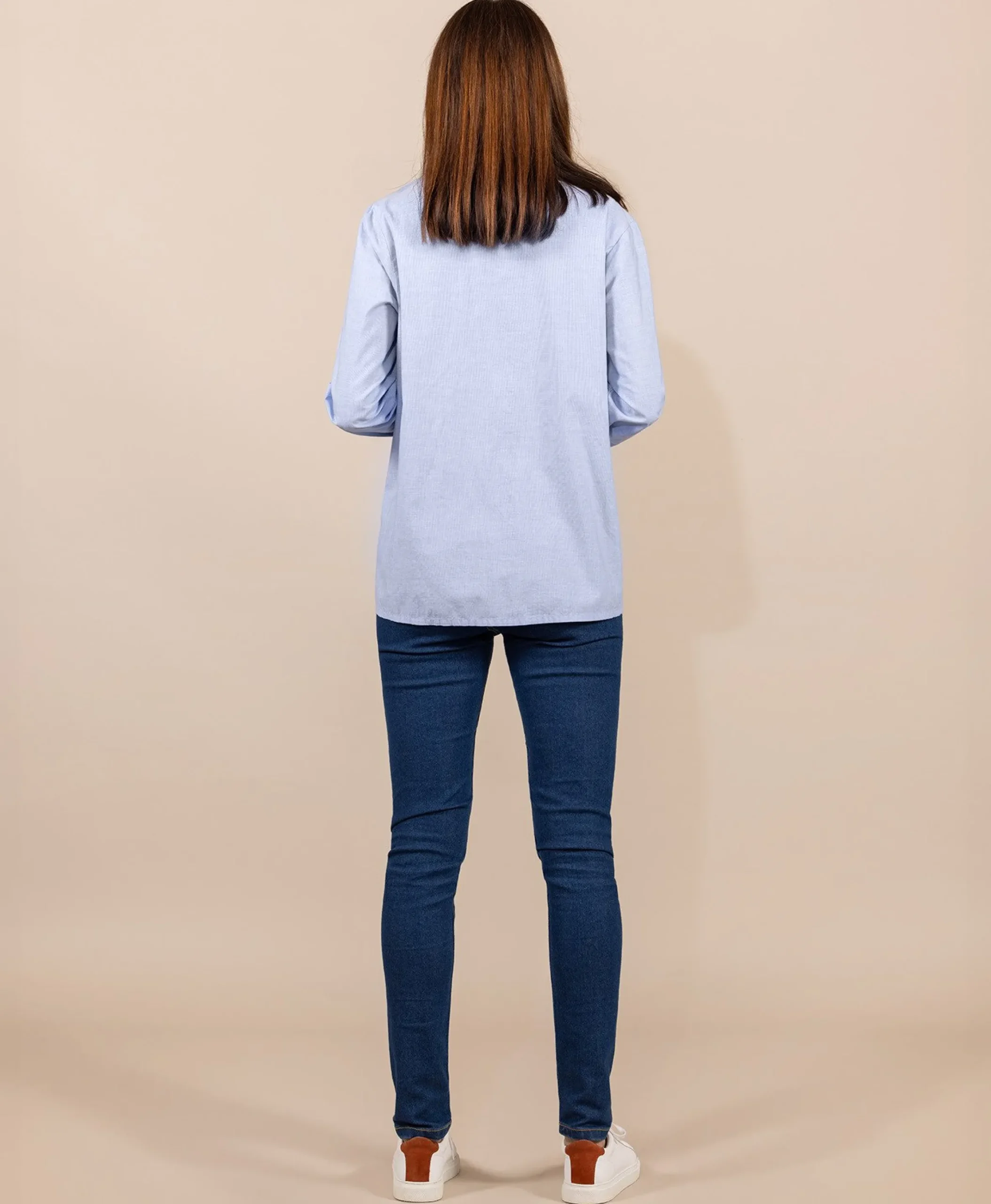 CHEMISE CHEMISIER ML BLEU CIEL CARLINA
