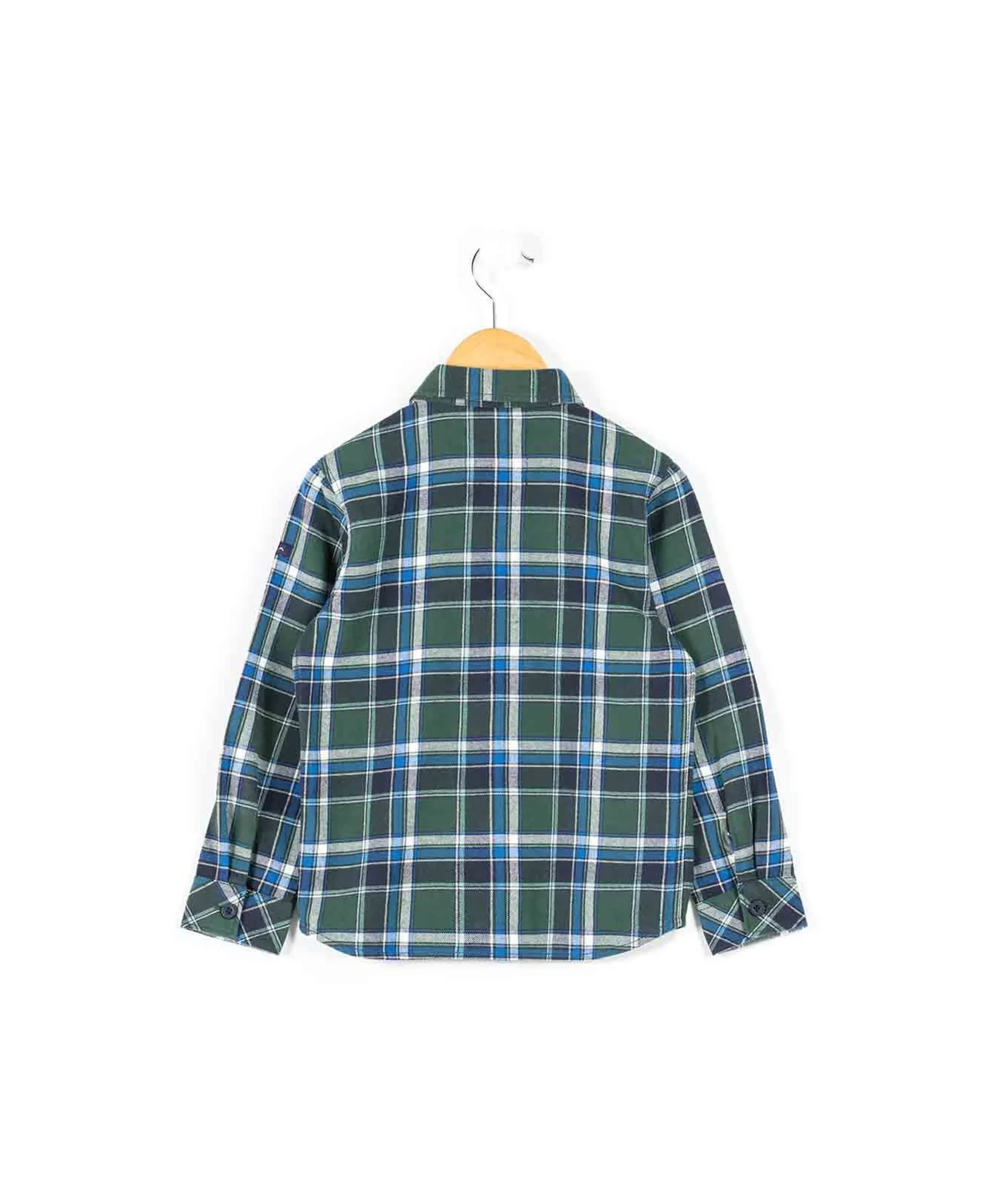 CHEMISE CHEMISIER ML CARREAUX VERT BOMICA