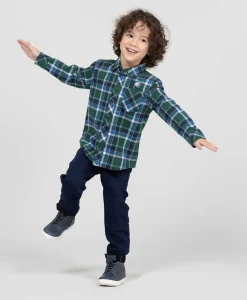 CHEMISE CHEMISIER ML CARREAUX VERT BOMICA