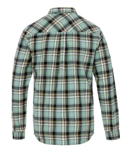 CHEMISE CHEMISIER ML CARREAUX VERT LAGON FEDRA