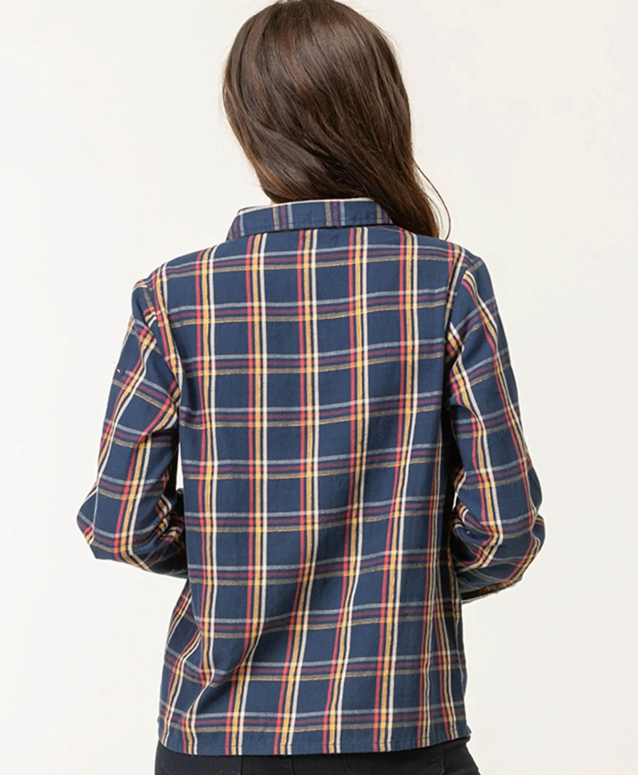 CHEMISE CHEMISIER ML CARREAUX INDIGO CELOSIE