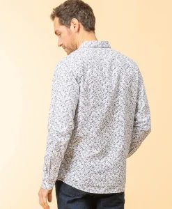 CHEMISE CHEMISIER ML IMPRIME GRIS CAFLO