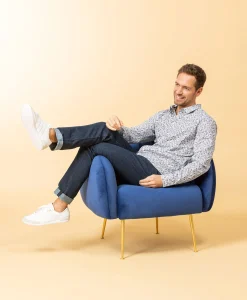 CHEMISE CHEMISIER ML IMPRIME GRIS CAFLO