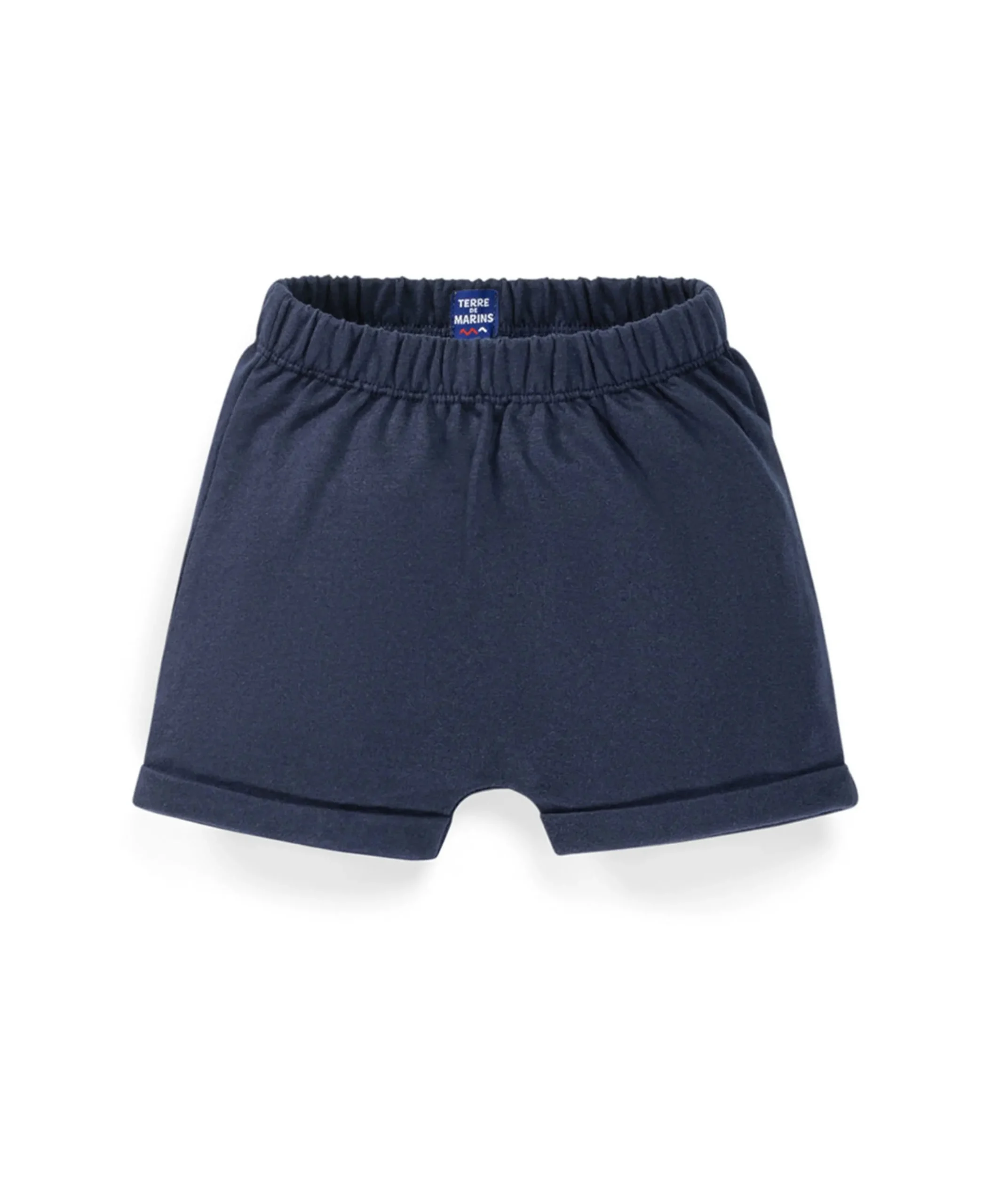 ENS SHORT + HAUT FOND BLANC RAYE INDIGO SHAPI