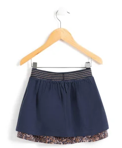 JUPE COURTE IMPRIME INDIGO JELOV
