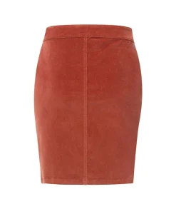 JUPE COURTE ROUGE BRIQUE BINO