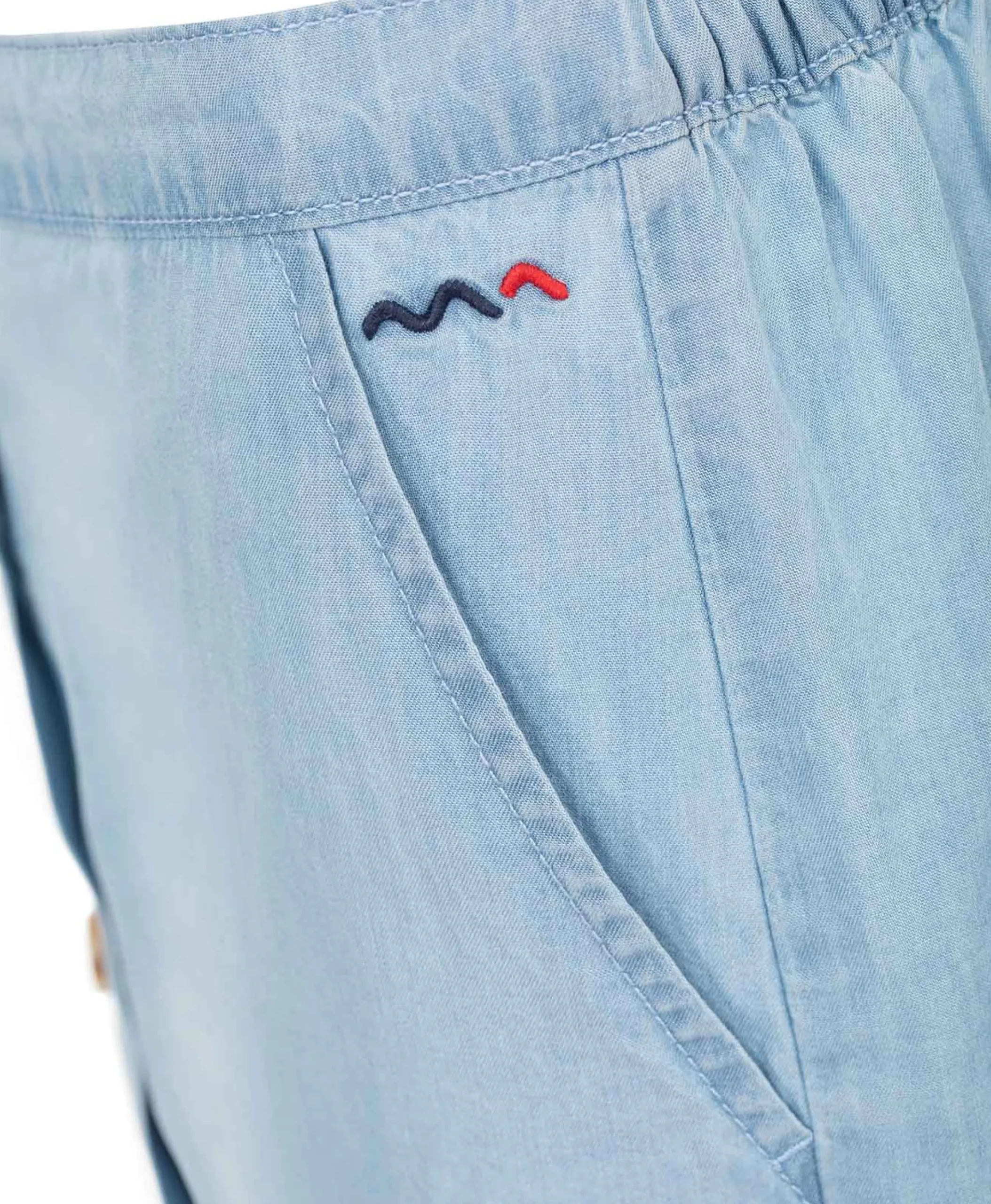 JUPE MI LONGUE DENIM CLAIR ROJUP