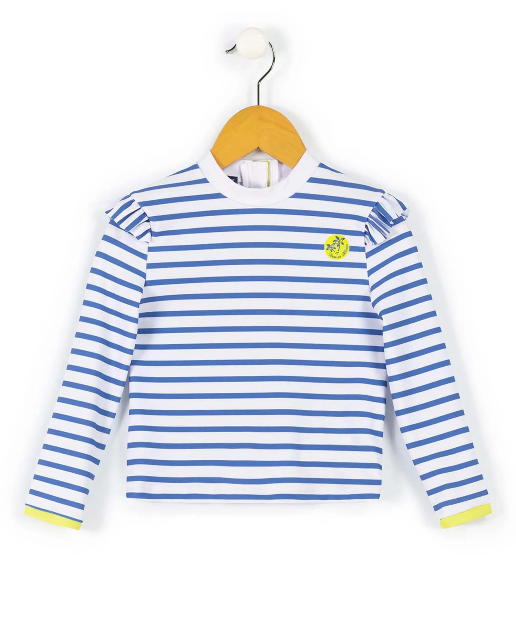 MAILLOT DE BAIN FOND BLANC RAYE BLEU YMEROL