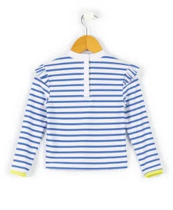 MAILLOT DE BAIN FOND BLANC RAYE BLEU YMEROL