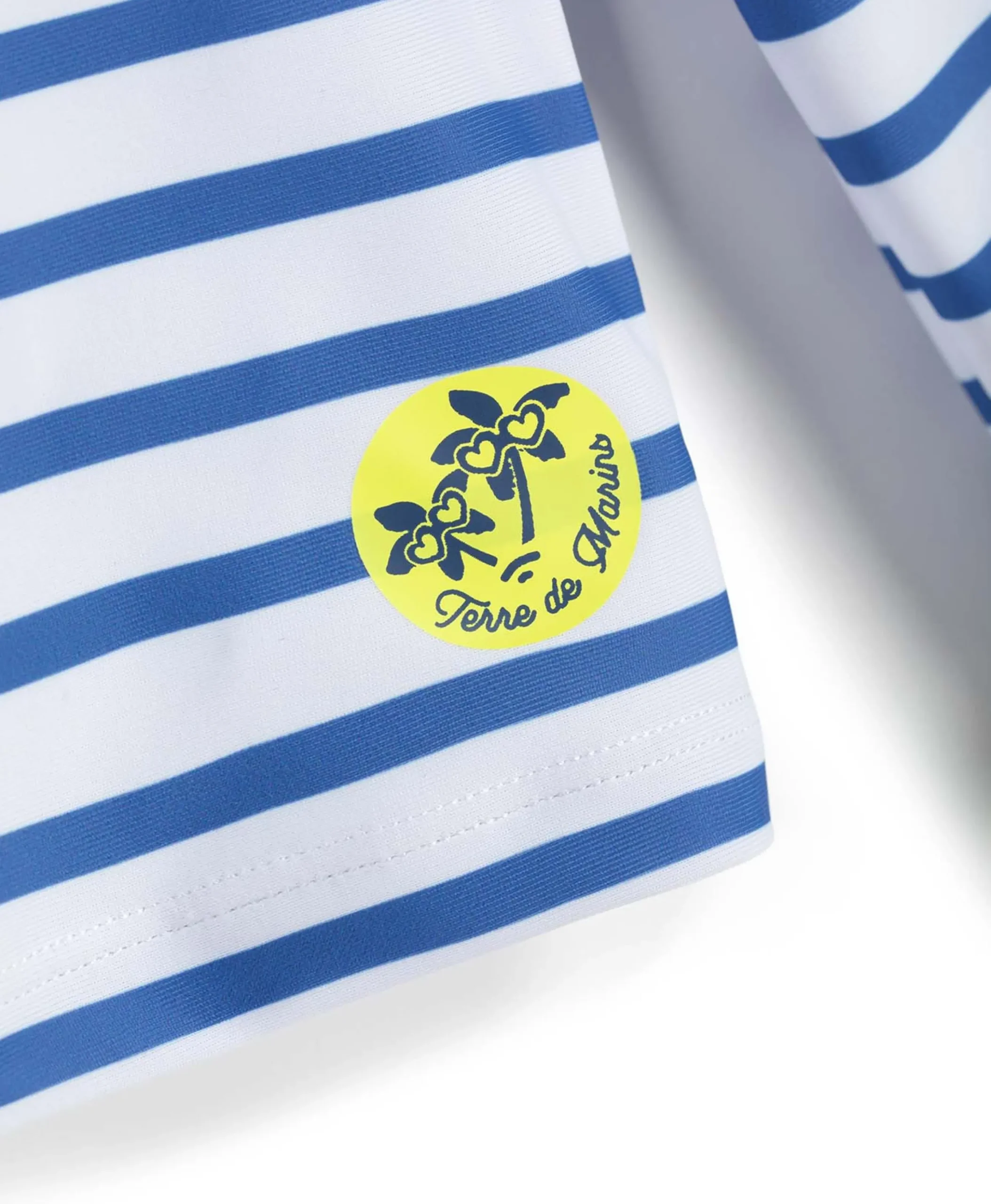 MAILLOT DE BAIN FOND BLANC RAYE BLEU YMEROL