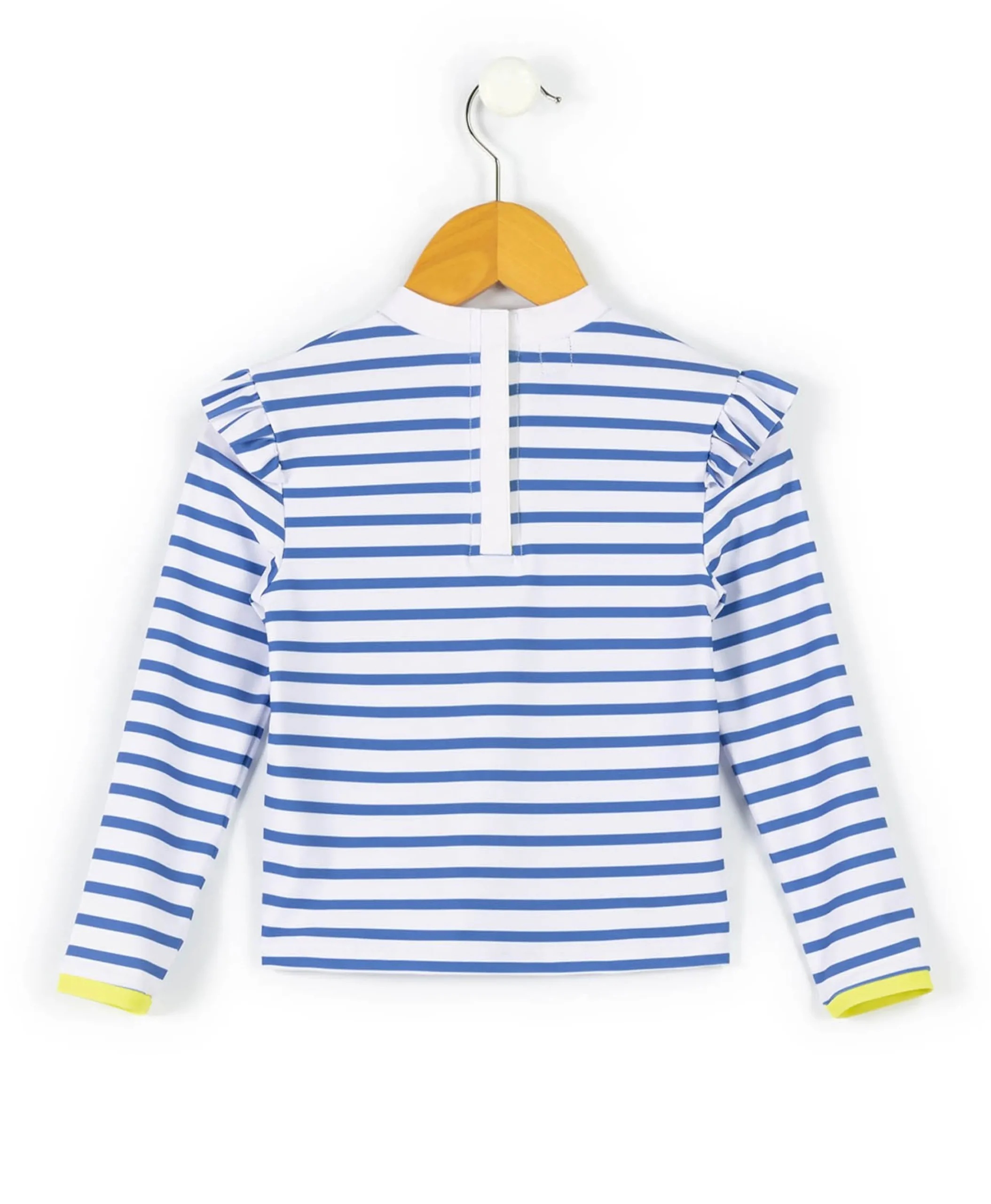 MAILLOT DE BAIN FOND BLANC RAYE BLEU YMEROL