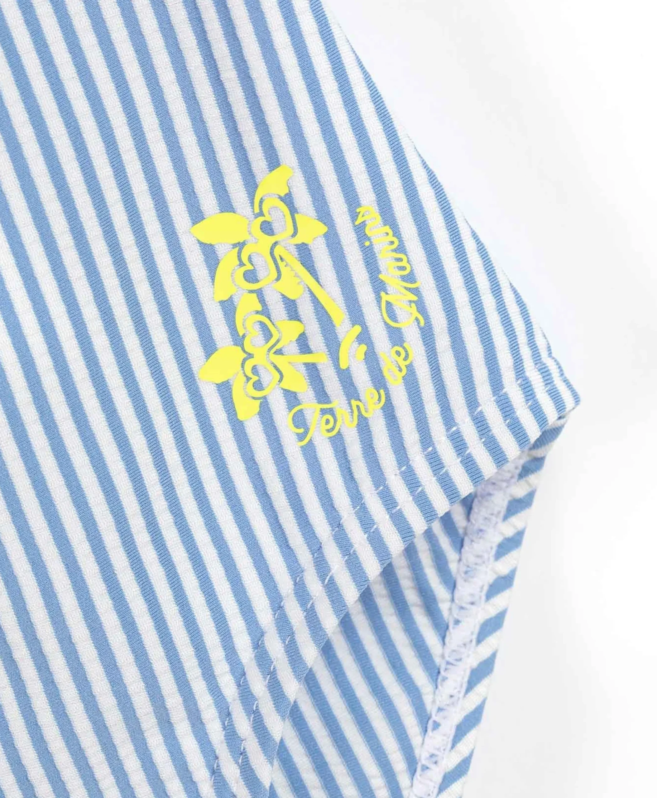 MAILLOT DE BAIN FOND BLANC RAYE BLEU YVANO