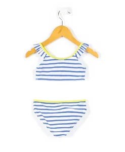 MAILLOT DE BAIN FOND BLANC RAYE BLEU YBOAT