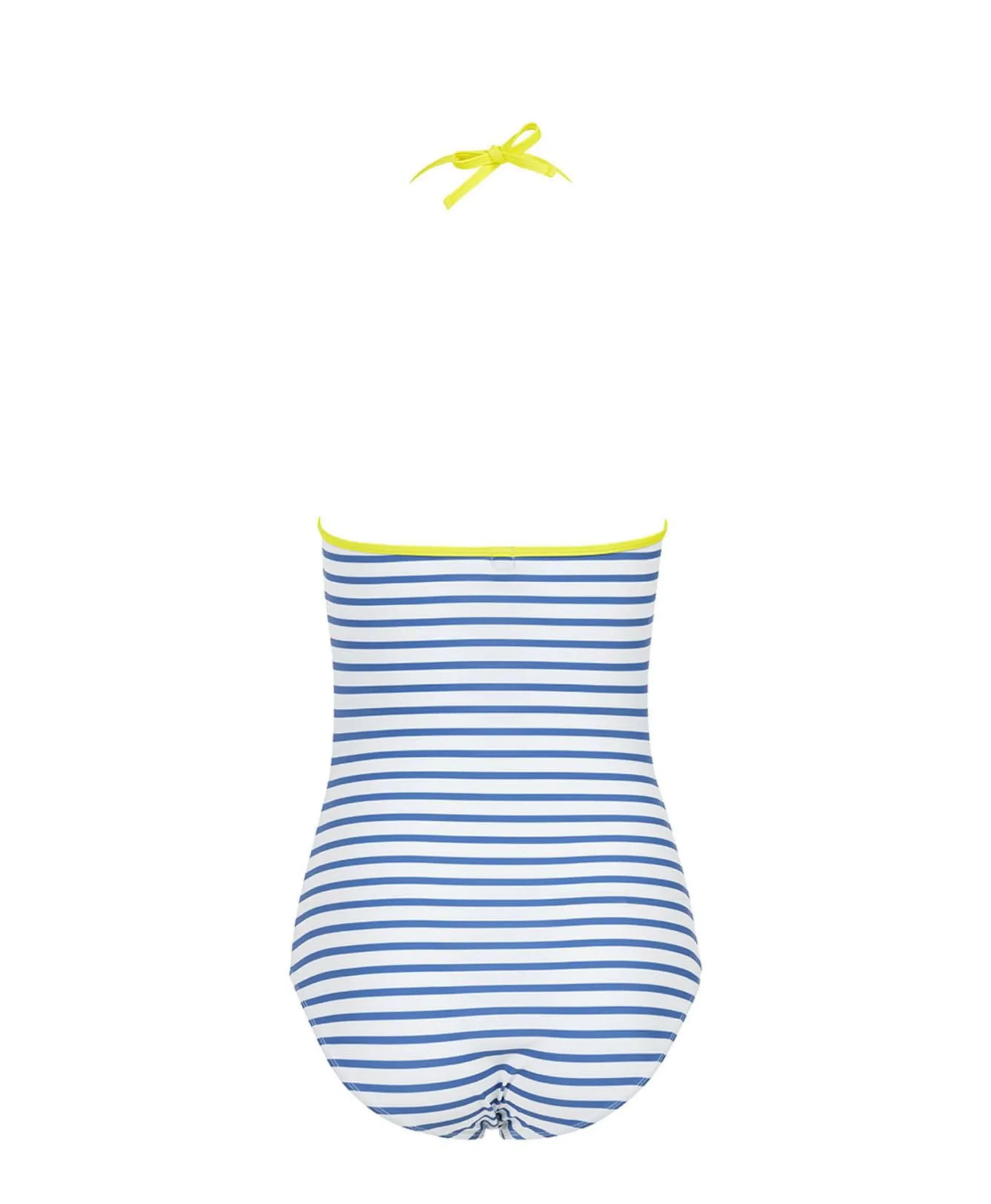 MAILLOT DE BAIN FOND BLANC RAYE BLEU YMAYA