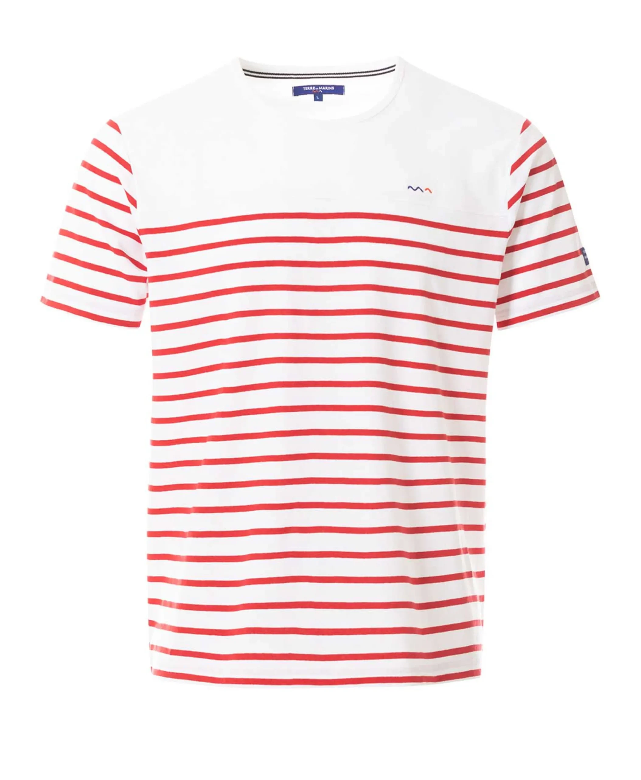 MARINIERE MC FOND BLANC RAYE ROUGE GASPAR