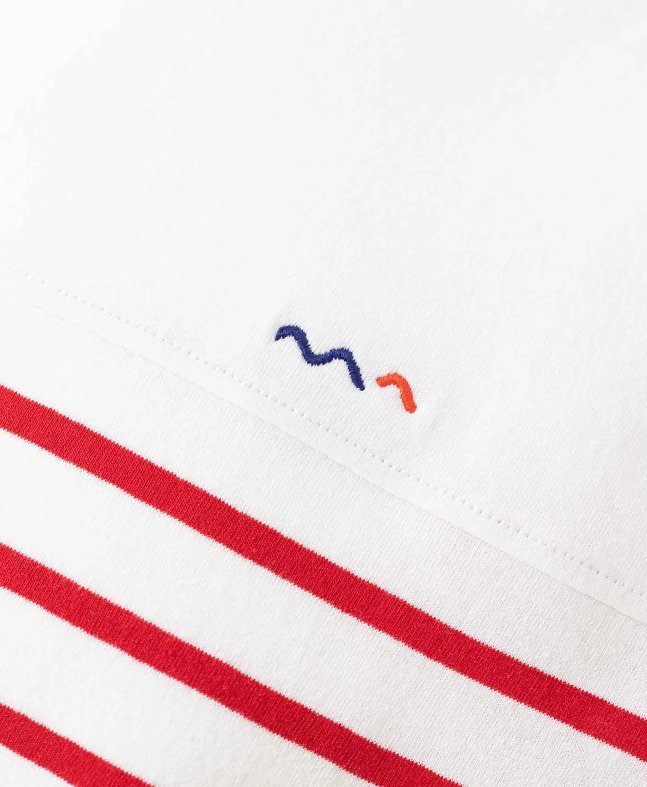 MARINIERE MC FOND BLANC RAYE ROUGE GASPAR