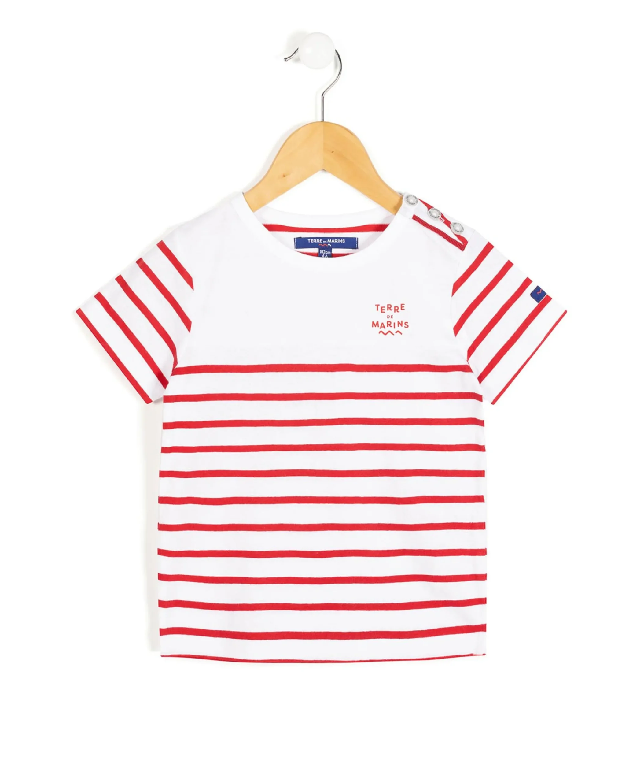 MARINIERE MC FOND BLANC RAYE ROUGE AQOI