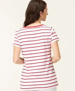 MARINIERE MC FOND BLANC RAYE ROUGE PALAVA