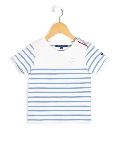 MARINIERE MC FOND NATUREL RAYE BLEU CIEL AQOI