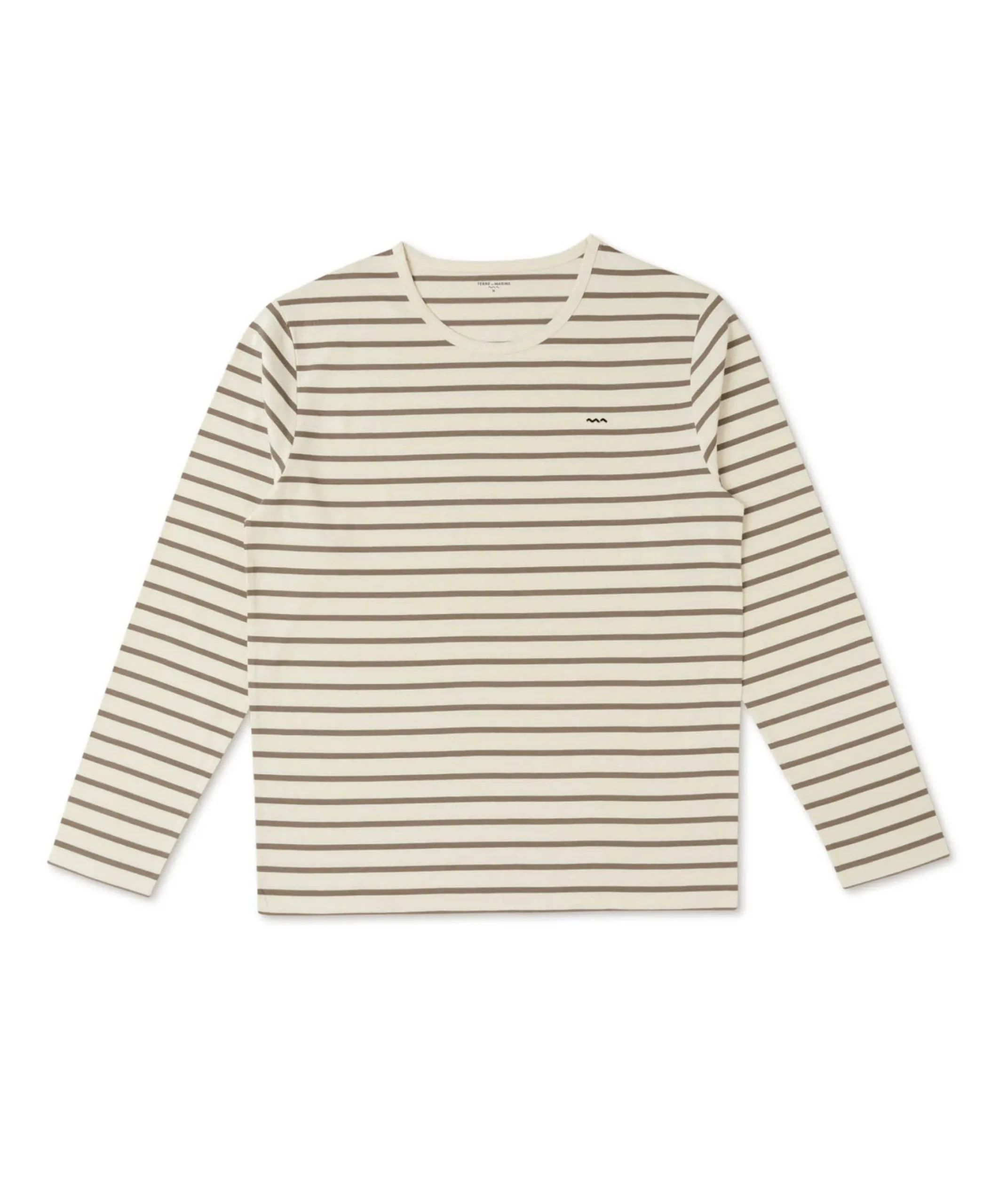 MARINIERE ML FOND GREGE RAYE SABLE ECOHOL