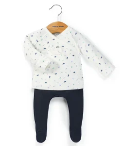PANTALON + HAUT IMPRIME BLEU BACOEUR