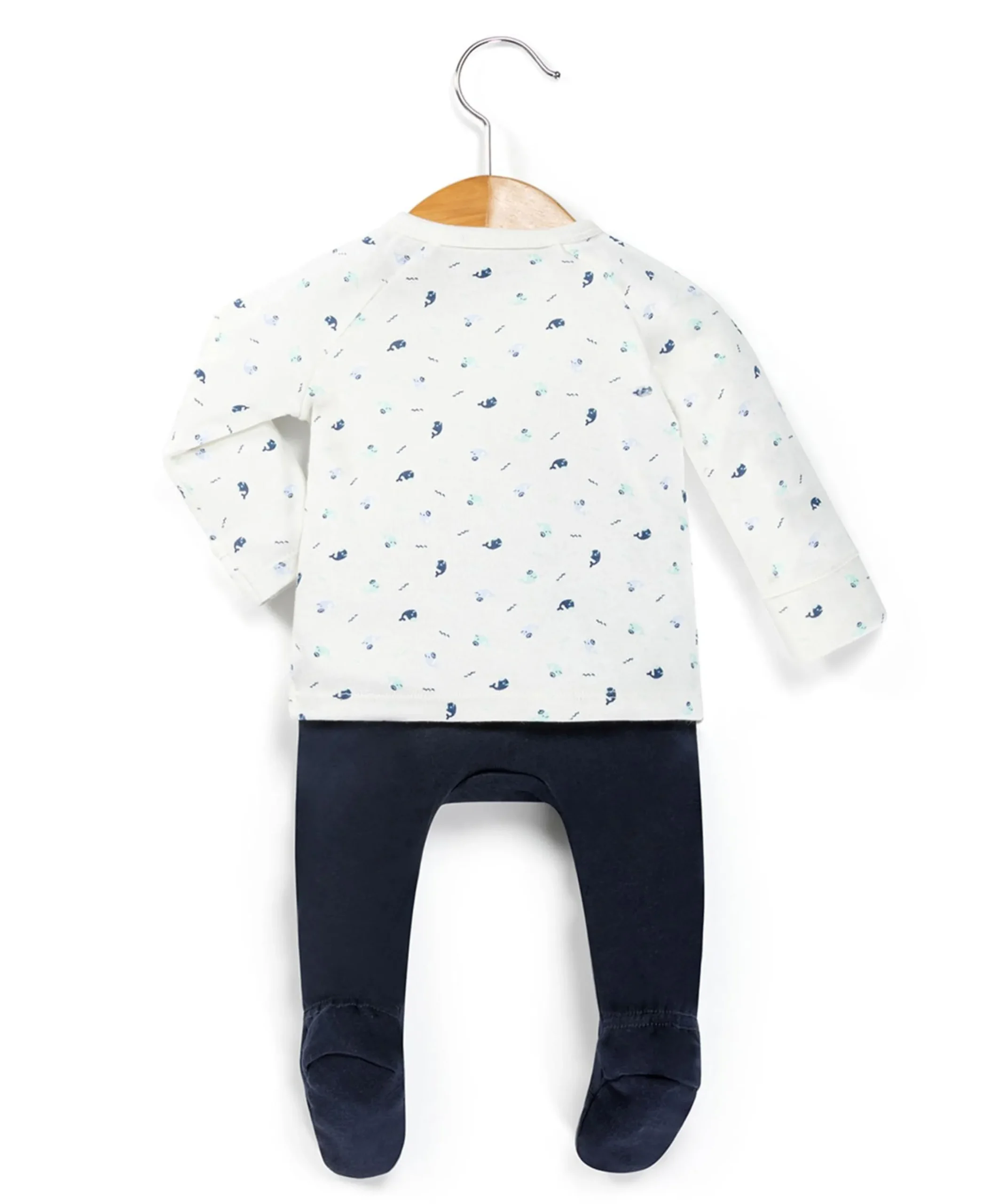 PANTALON + HAUT IMPRIME BLEU BACOEUR