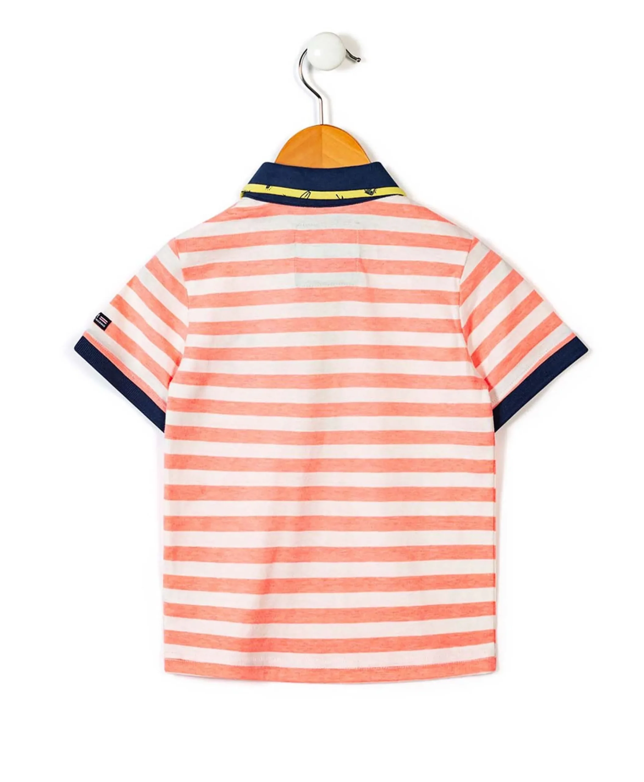 POLO MC FOND NATUREL RAYE ORANGE ASTIKA