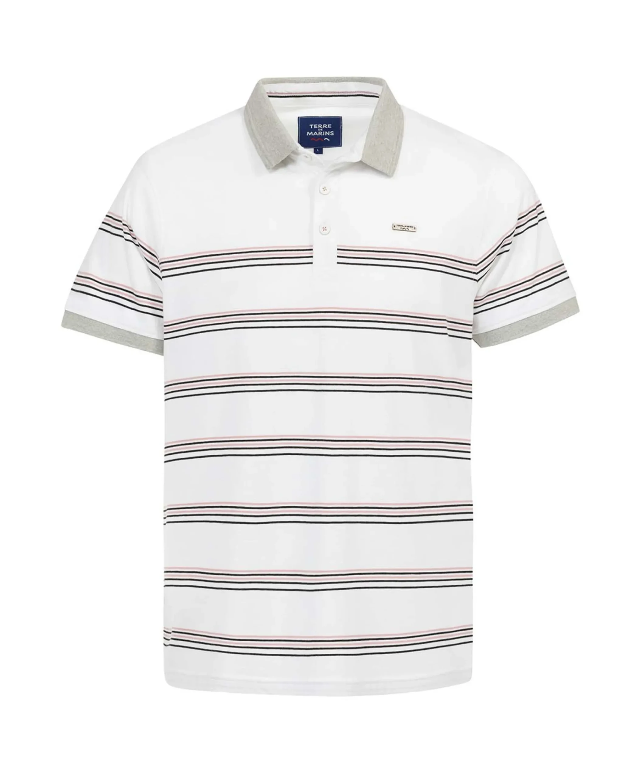 POLO MC RAYE FOND BLANC CEPLA