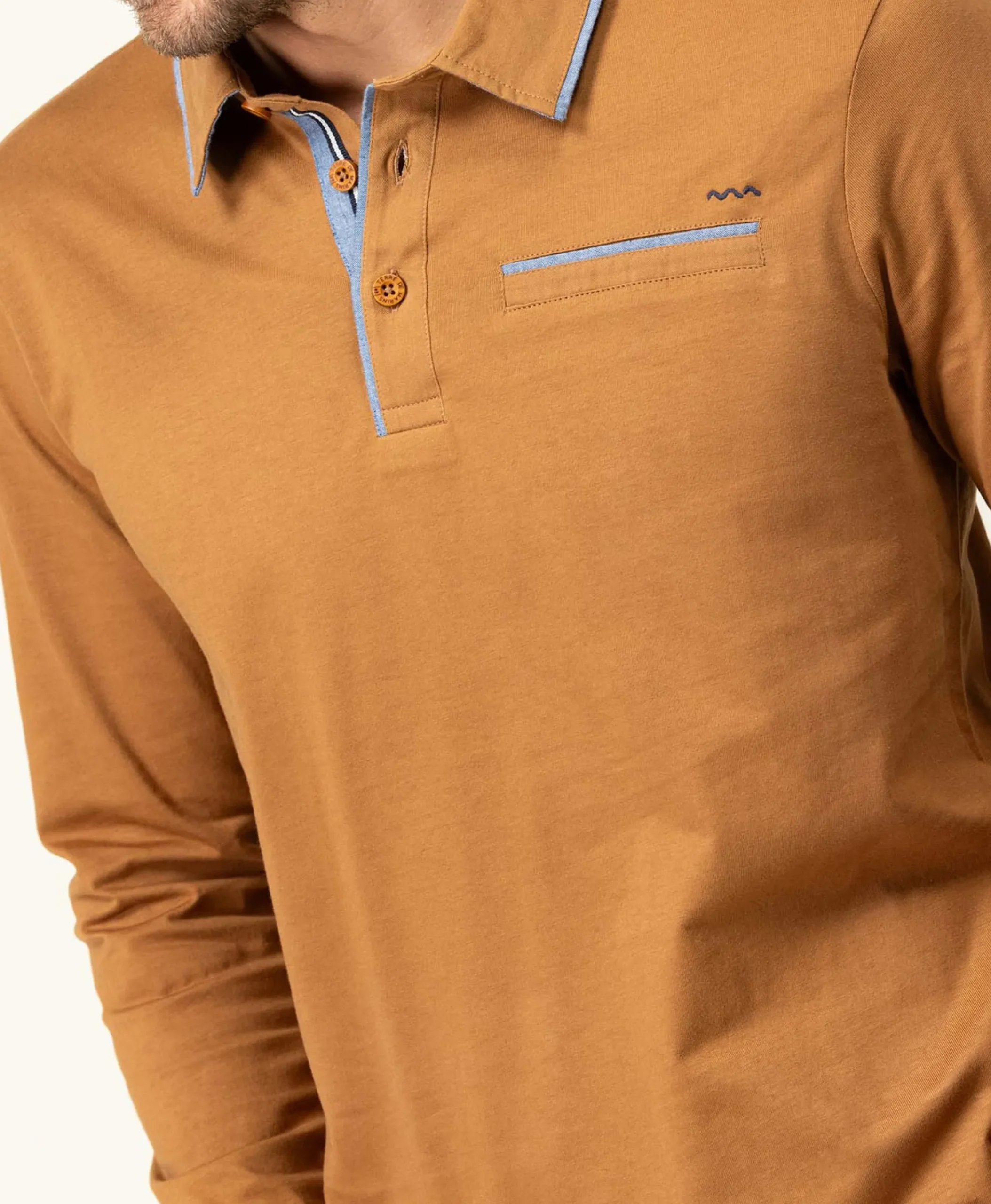 POLO ML CAMEL ORDON