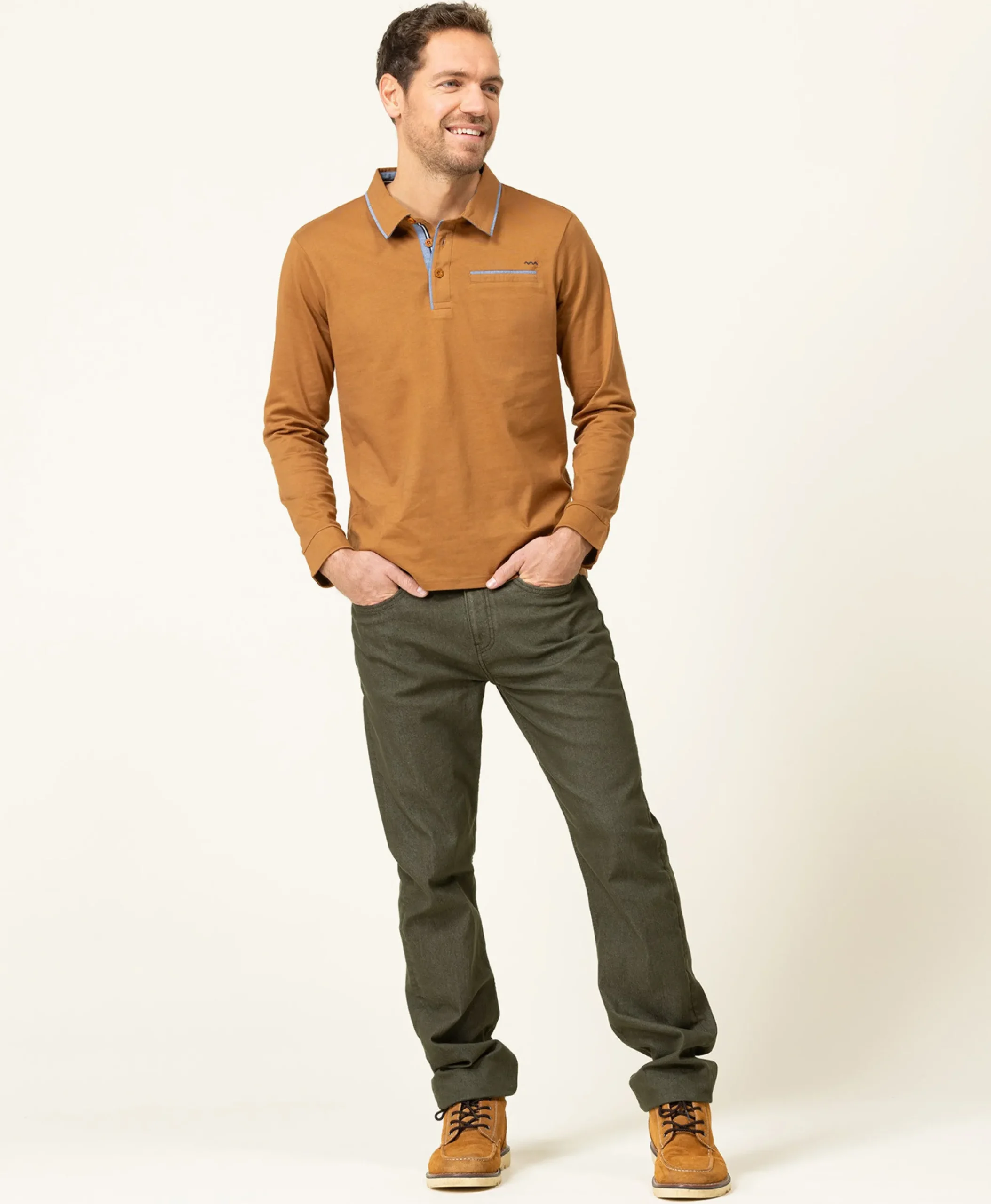 POLO ML CAMEL ORDON