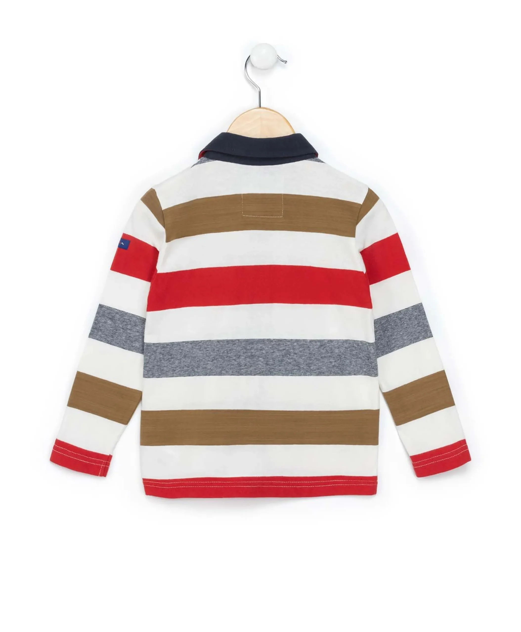 POLO ML FOND NATUREL RAYE MULTICOLORE BATURO