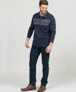 POLO ML INDIGO DERAN