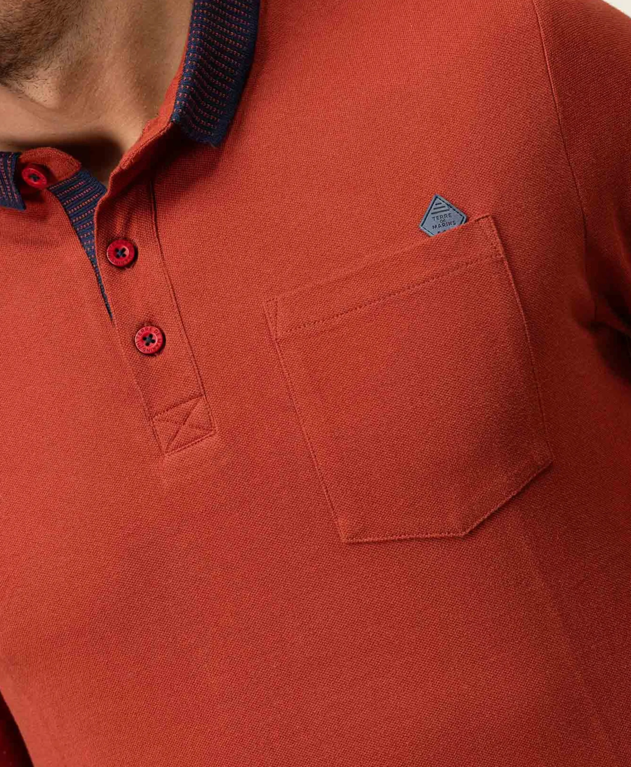 POLO ML ROUILLE FONCE ORAI