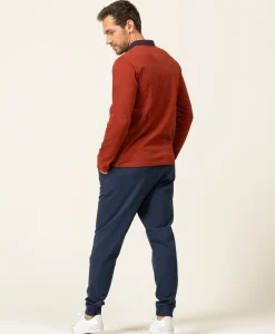 POLO ML ROUILLE FONCE ORAI