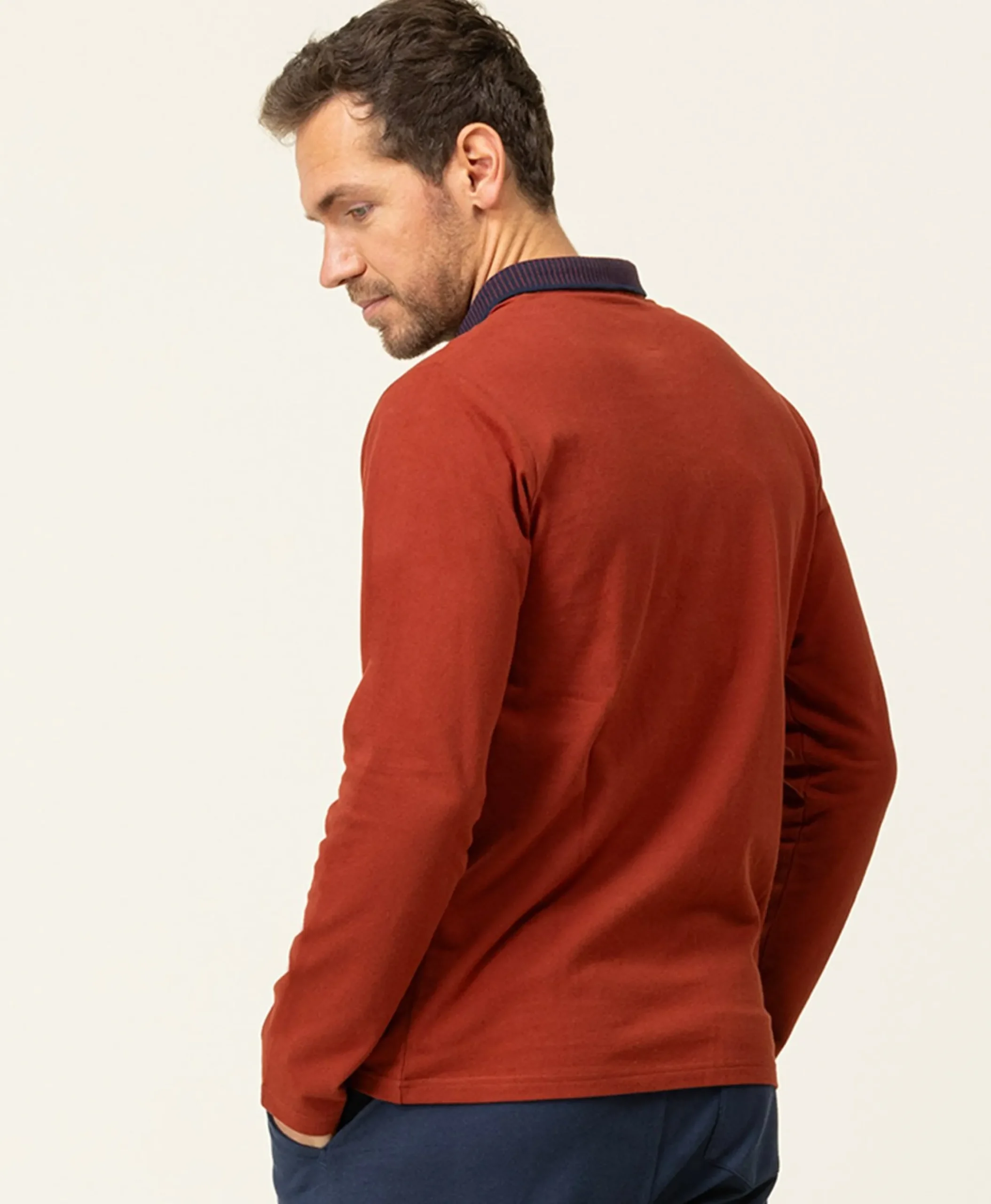 POLO ML ROUILLE FONCE ORAI