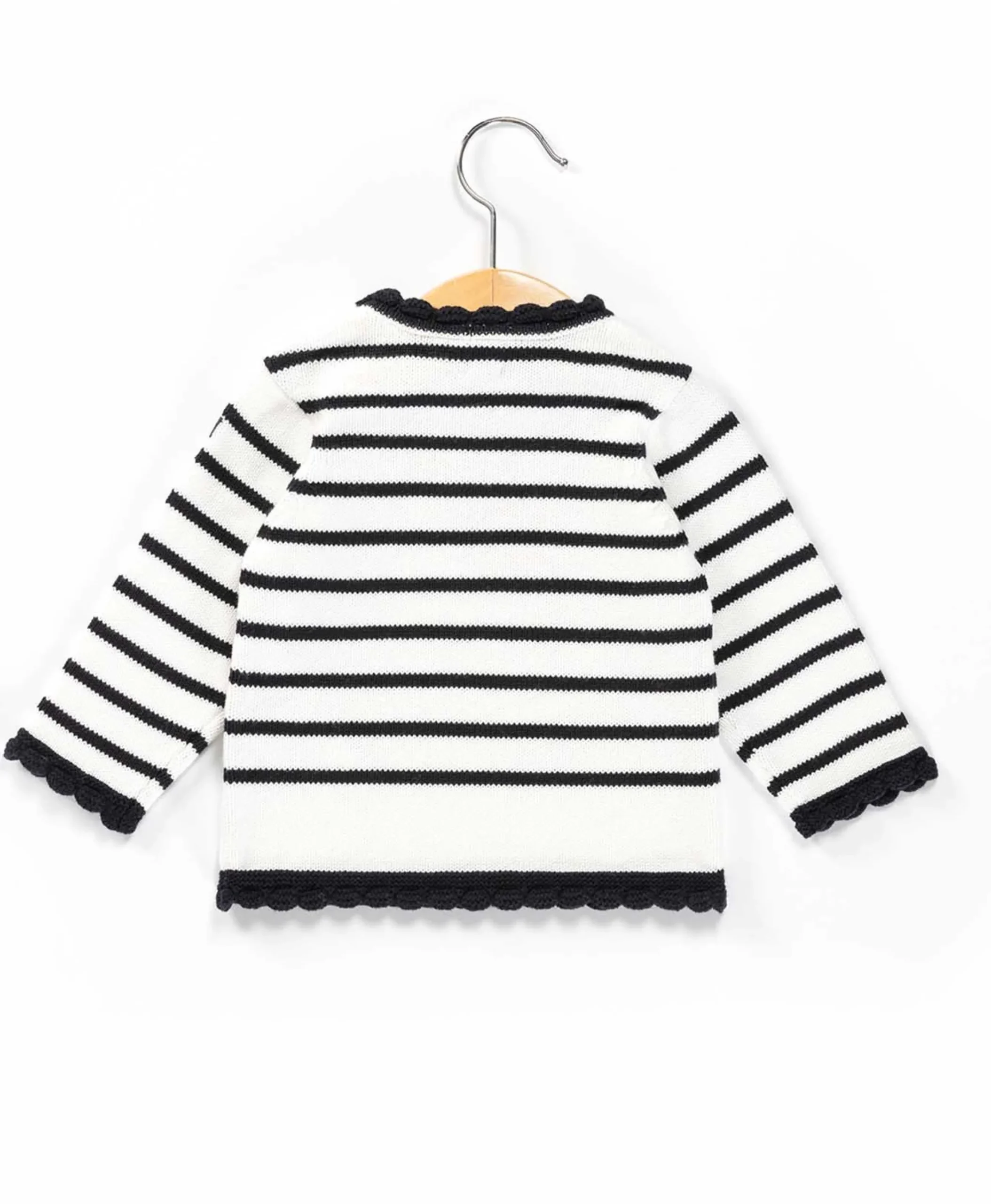 PULL FOND BLANC OPT RAYE MARINE OMALA