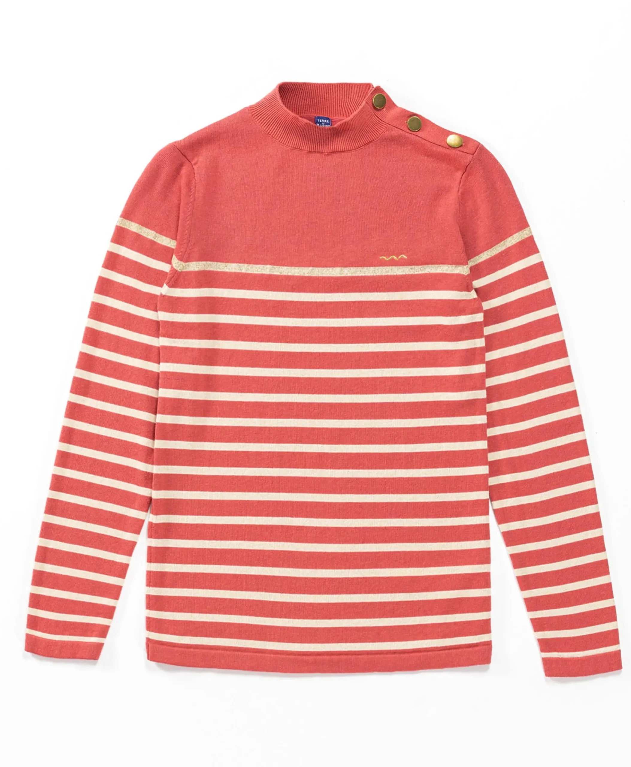 PULL FOND BOIS DE ROSE RAYE GREGE BORICHA
