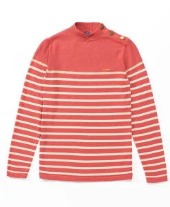 PULL FOND BOIS DE ROSE RAYE GREGE BORICHA