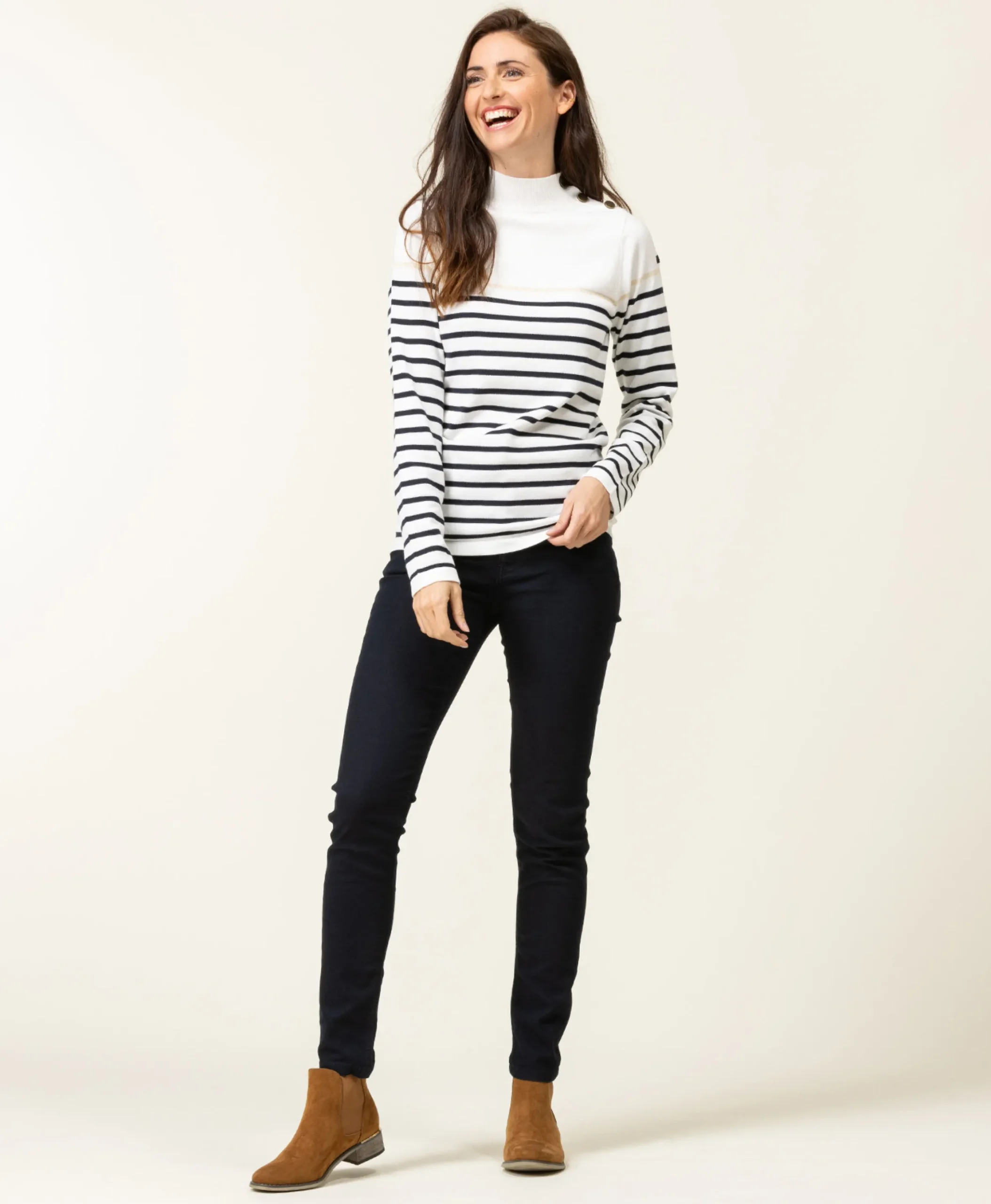 PULL FOND NATUREL RAYE MARINE BORICHA