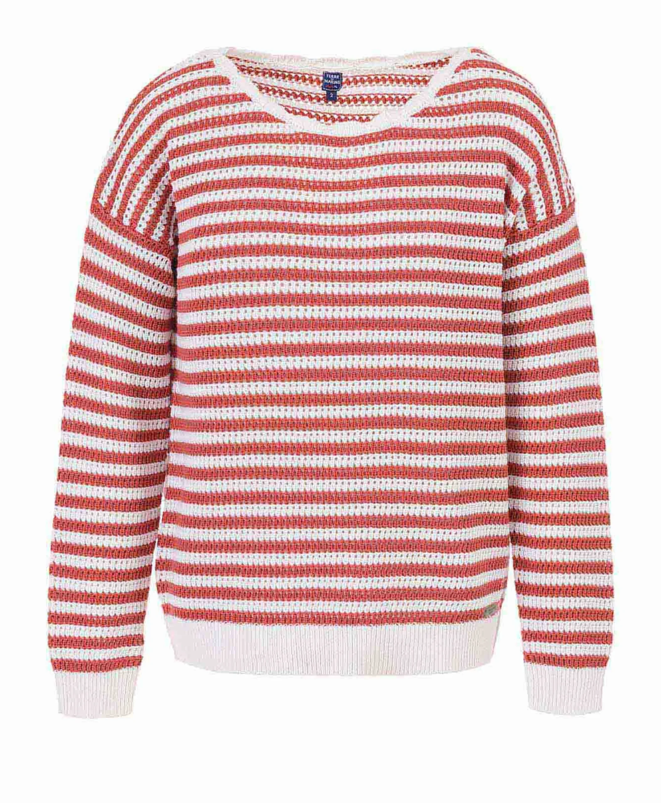 PULL FOND NATUREL RAYE ROSE HASPULL