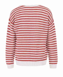 PULL FOND NATUREL RAYE ROSE HASPULL