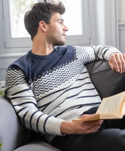 PULL GRIS CHINE POMELIS